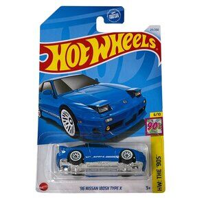 Hot Wheels 1996 Nissan 180SX Type X Blue Diecast Car HW The '90s New